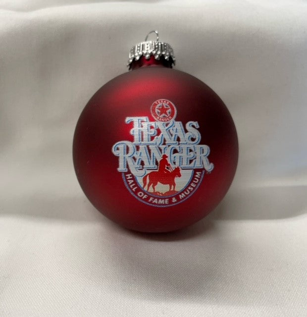 Texas Ranger glass ornaments (2 pack)