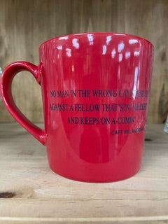 Red with badge Coffee Mug