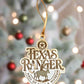 Texas Ranger Wooded Ornament