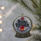 Texas Ranger snow globe ornament